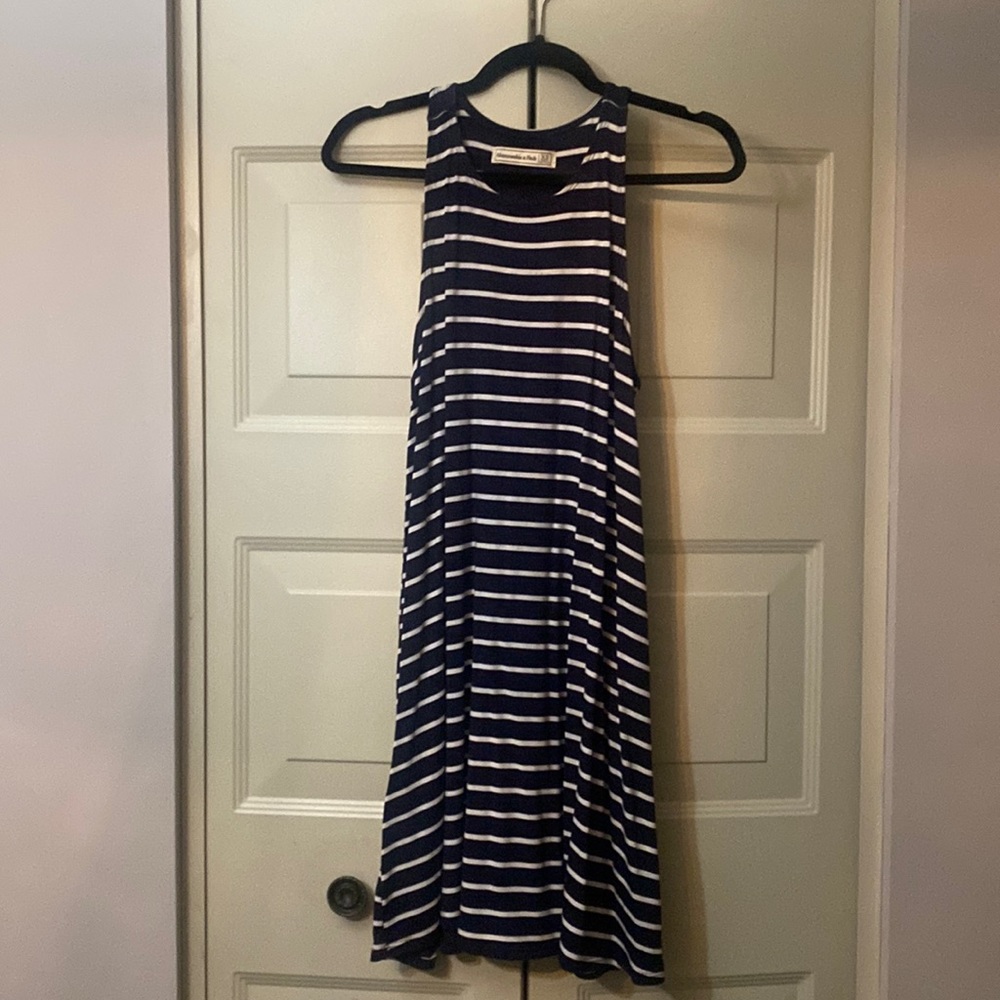 Navy & White Stripe Swing Dress